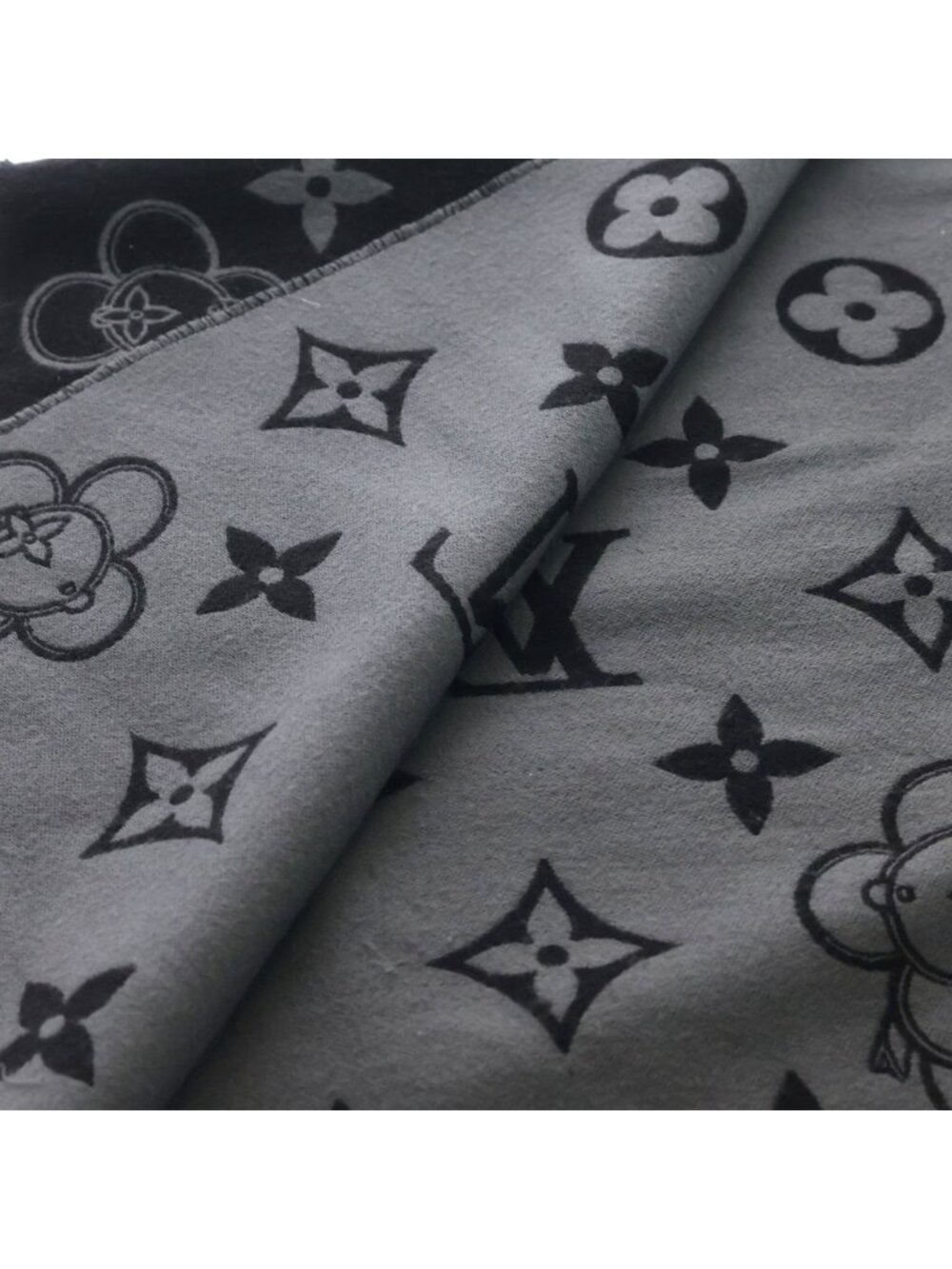 Louis Vuitton Echarpe Monogram Vivienne Wool Scarf Black - Picture 5 of 6